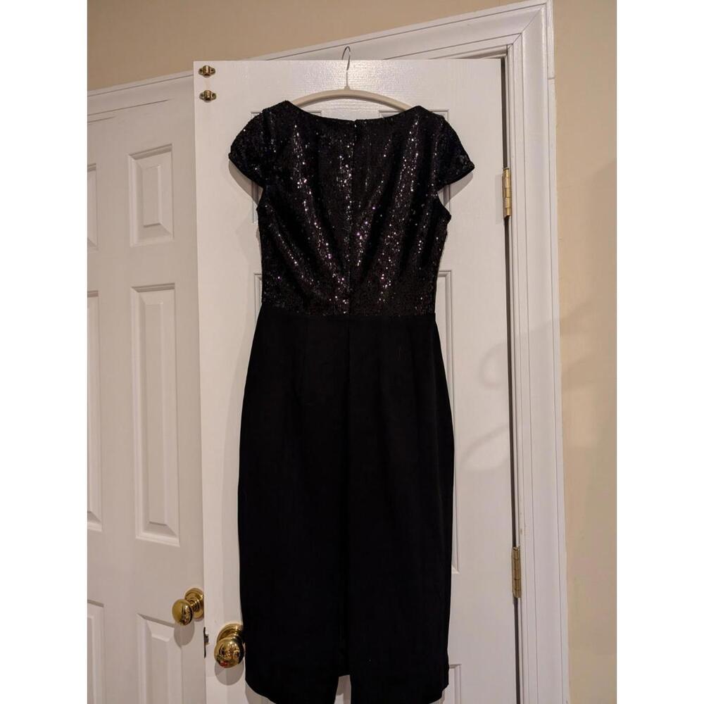 NWT Dress The Population Jaleah Black Sequin Cap Sleeve Sheath Dress - Picture 5 of 6
